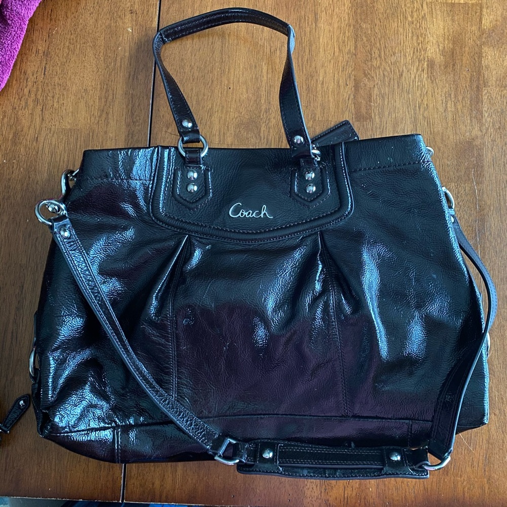 Dark Brown Coach Bag with Wallet